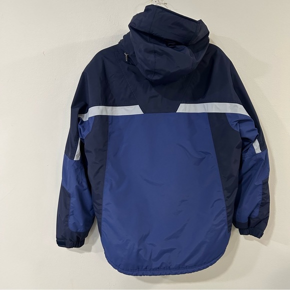 L.L.Bean Men's Blue Hooded Zip Up Waterproof Insulated Jacket Outdoors Large - Picture 4 of 8